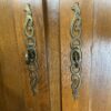 Rustic Wood Buffet with Cabinets and Drawers