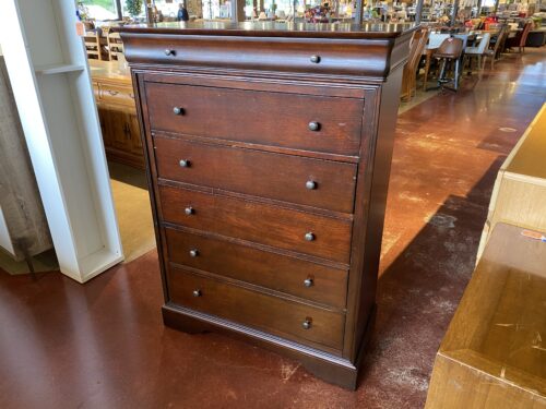 O-PALIER Contemporary Six-Drawer Dresser in Rich Wood Finish