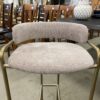 WEST ELM Blush Cream with Gold Frame Lenox Barstool