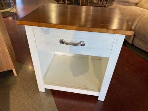 Farmhouse Style Nightstand with Storage