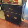 Black Liquor Cabinet with Gold Accents
