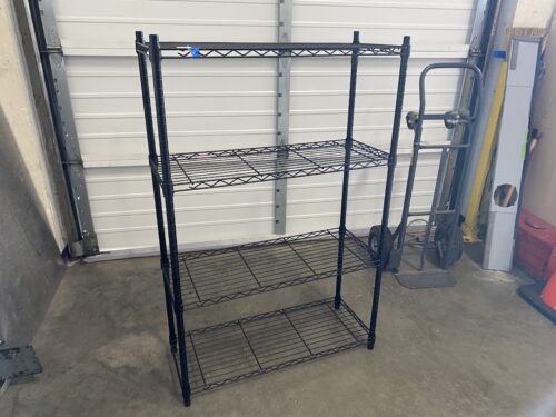 Black Metal Wire Storage Shelves