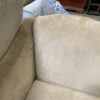 Light Brown Arching Fabric Loveseat