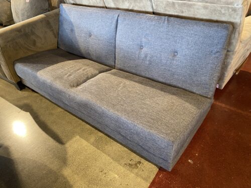 Grey Tufted Storage Futon