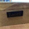 BASSETT Traditional Dark Wood End Table with Turned Legs