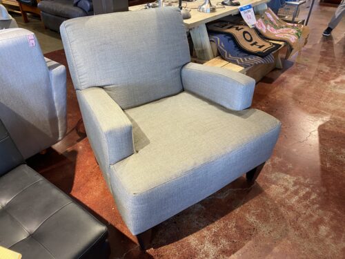 Contemporary Grey Fabric Lounge Chair