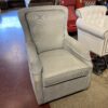 BASSETT Grey Fabric Rocking Swivel Chair