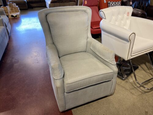 BASSETT Grey Fabric Rocking Swivel Chair