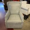 BASSETT Grey Fabric Rocking Swivel Chair