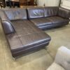 JASON Espresso Faux Leather Sectional