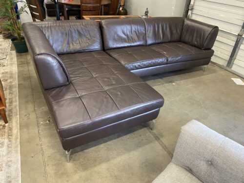 JASON Espresso Faux Leather Sectional