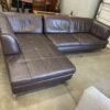 JASON Espresso Faux Leather Sectional
