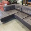JASON Espresso Faux Leather Sectional
