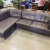 JASON Espresso Faux Leather Sectional