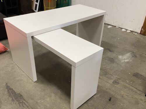 White Expanding L Shaped Desk
