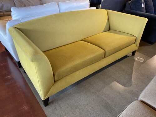 CRATE & BARREL Ochre Twill Upholstered Sofa
