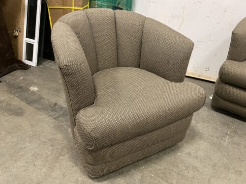 Weatherproof Swivel Chairs with Storage Bin and Cover