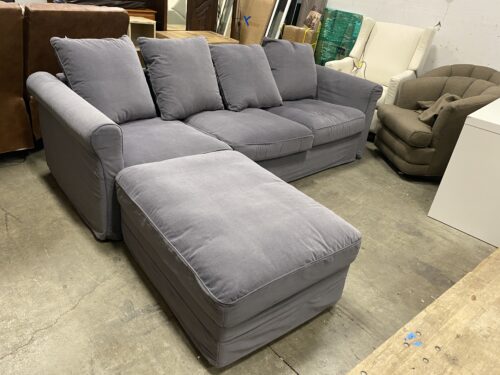 IKEA Grey Fabric Lowboy Sectional