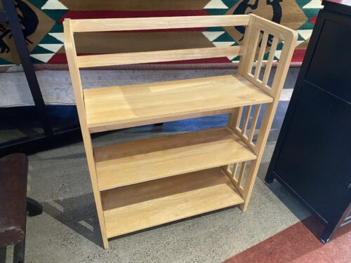 Foldable Three Tier Solid Wood Shelf