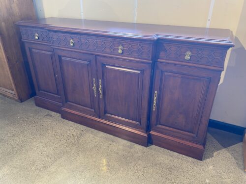 HENKEL HARRIS Cherry Finish Buffet Cabinet with Drawers and Doors