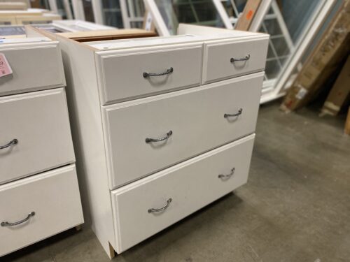 White wood and Steel Cupboard