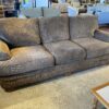 Cozy Brown Plush Three Seater Sofa