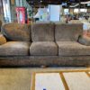 Cozy Brown Plush Three Seater Sofa