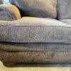 Cozy Brown Plush Three Seater Sofa
