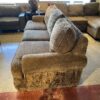 Cozy Brown Plush Three Seater Sofa