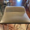 STEELCASE Taupe Leather Backless Bar Stool