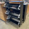 HOMMOO Rattan 3 Compartment Shoe Storage