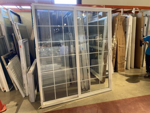 Large White Right-Hand Composite Sliding Patio Door