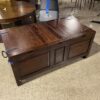 Wooden Trunk with Three Storage Compartments