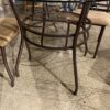 Glass Top Dining Table with Metal Base and 2 Matching Chairs
