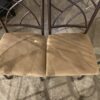 Glass Top Dining Table with Metal Base and 2 Matching Chairs