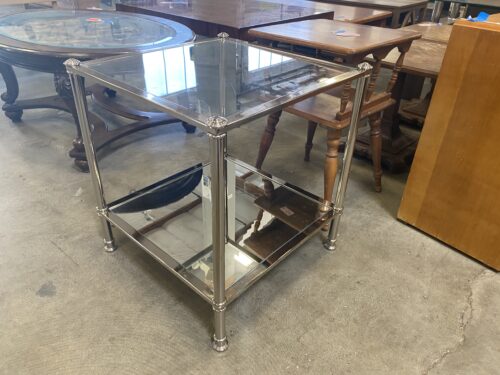 Thaddeus Style Square Metal Side Table