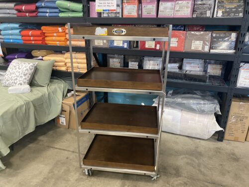 Fossil Rolling Metal Cart with Roll out Shelves