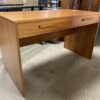 Teak Finished Modern 2 Drawer Desk