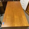 Teak Finished Modern 2 Drawer Desk
