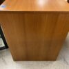 Teak Finished Modern 2 Drawer Desk