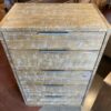 A-AMERICA Whitewashed Five Drawer Tallboy Dresser