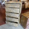 A-AMERICA Whitewashed Five Drawer Tallboy Dresser