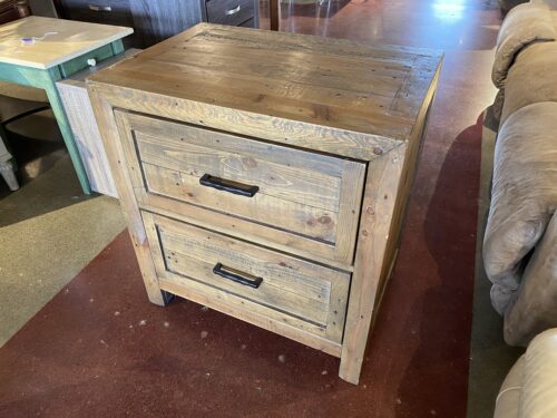 Barnwood Two Drawer Nightstand