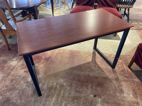 Red Wood and Metal Slim Table
