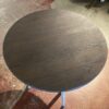 Wood Round Dinette Table with White Legs