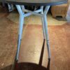Wood Round Dinette Table with White Legs
