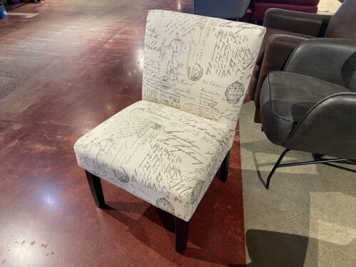 Postcard Print Accent Chair