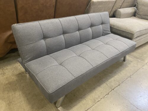 Grey Tufted Modern Futon