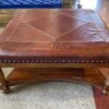 Large Stud Trim Ottoman w/ Pull-Out Tray Sides
