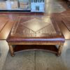 Large Stud Trim Ottoman w/ Pull-Out Tray Sides
